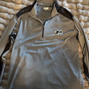 PING Men's Gray Purdue Quarter-Zip Jacket